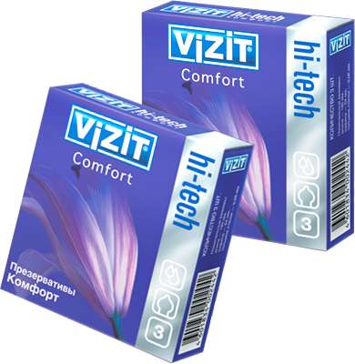 Презервативы Vizit Ribbed, ребристые, 12 шт УТ-00002168 - Vizit - Ребристые презервативы - Купить