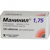 МАНИНИЛ 1,75мг 120 шт. таблетки МАНИНИЛ 1,75мг 120 шт. таблетки