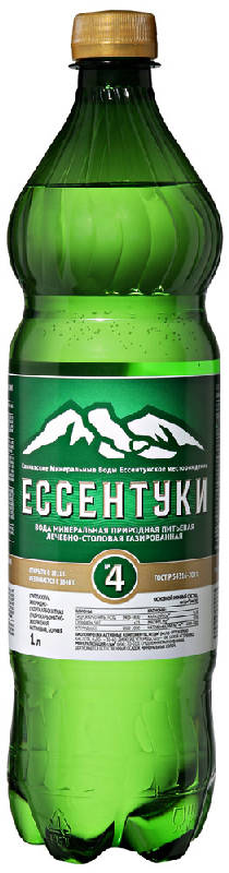 ЕССЕНТУКИ-4 вода минеральная 1л бутылка пэт.