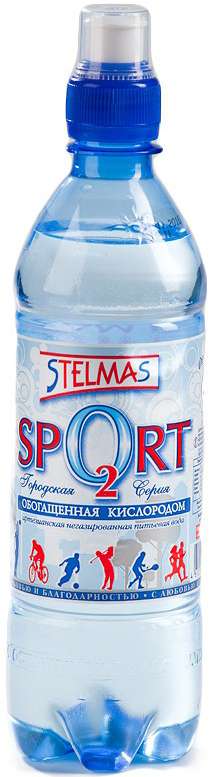 СТЭЛМАС O2 вода питьевая негазированная спортивное Воды Здоровья 0,6л