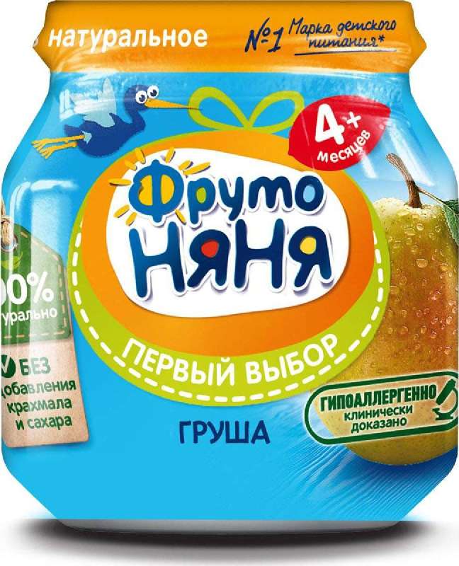 

ФРУТОНЯНЯ пюре Груша 100г Прогресс