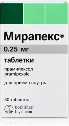 Мирапекс 0,25мг 30 шт. таблетки