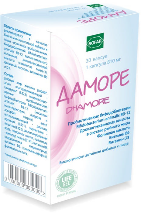 

ДАМОРЕ капсулы 810мг 30 шт.