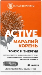 Маралий корень актив капсулы тонус и энергия 30 шт.