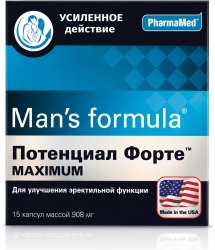 Мен'с формула потенциал форте максимум капсулы 15 шт.