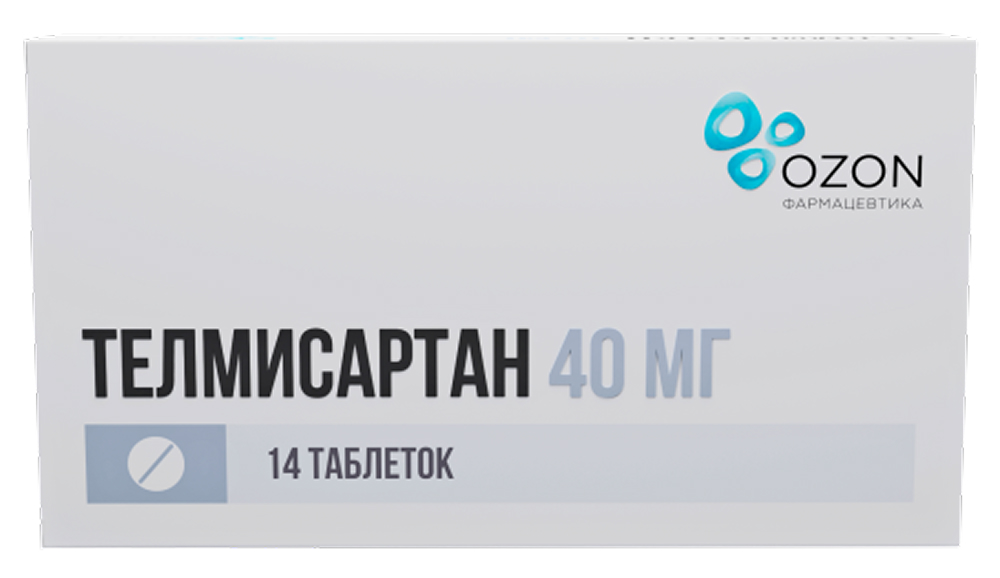 Телмисартан 40мг 14 шт. таблетки