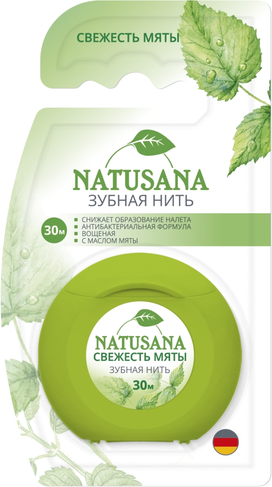 Натусана зубная нить свежесть Мяты 30м