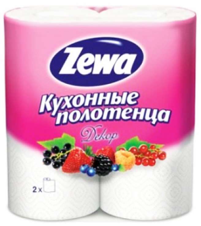 

ЗЕВА полотенца бумажные двухслойные Декор арт.144087 2 шт.