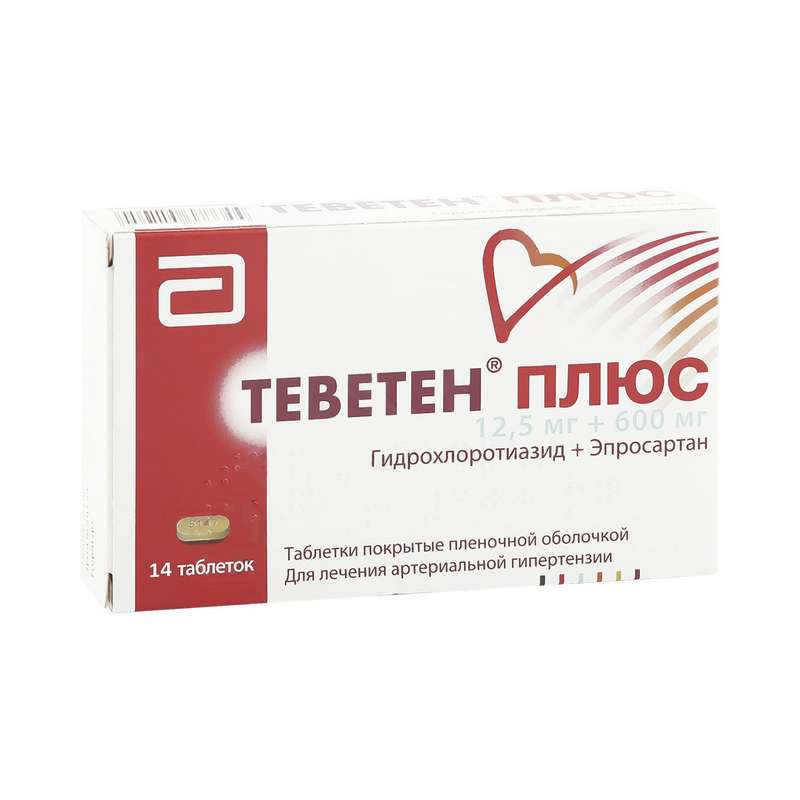 

ТЕВЕТЕН ПЛЮС таблетки 600 мг 14 шт.