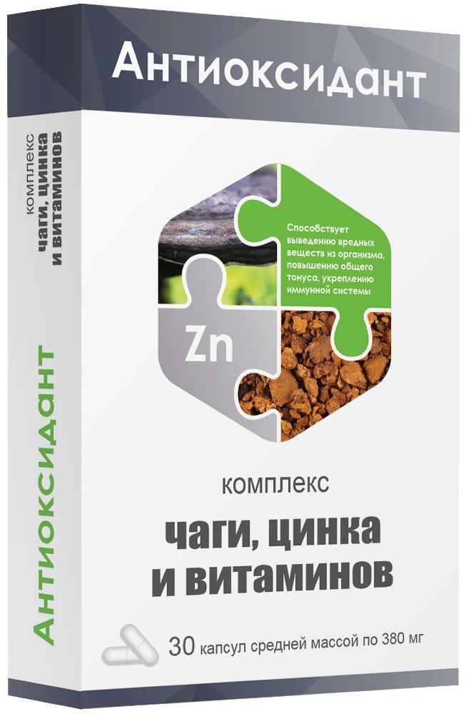 

КОМПЛЕКС ЧАГИ, ЦИНКА И ВИТАМИНОВ капсулы 30 шт.