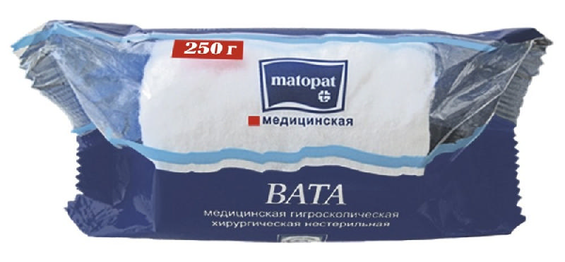 

МАТОПАТ ВАТА ХЛОПКОВАЯ 250г рулон