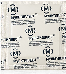 Мультипласт лейкопластырь бактерицидный 3,8х3,8см сильной фиксации
