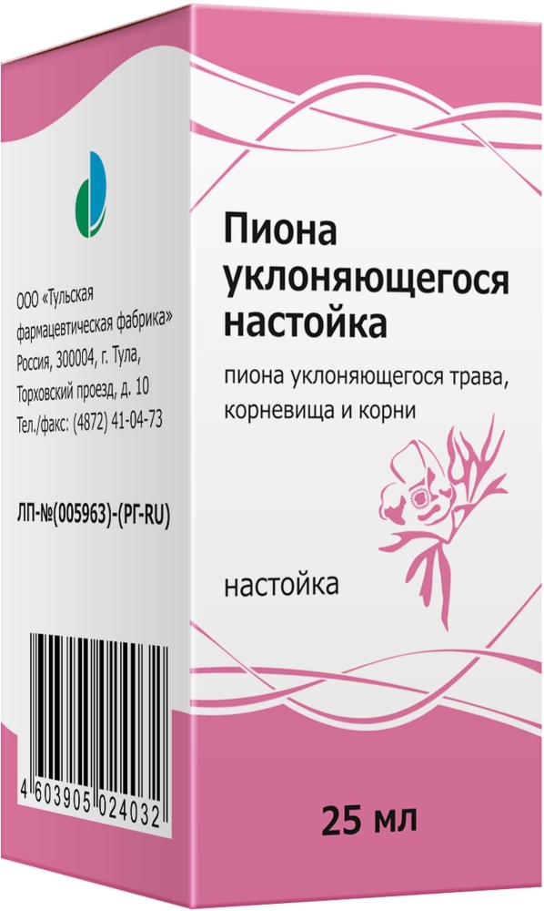 Пион 25мл настойка Тульская Фф