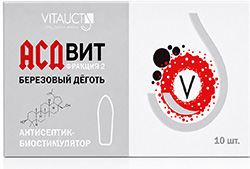 Витаукт Асдвит фитосвечи фракция 2 березовый деготь 10 шт.
