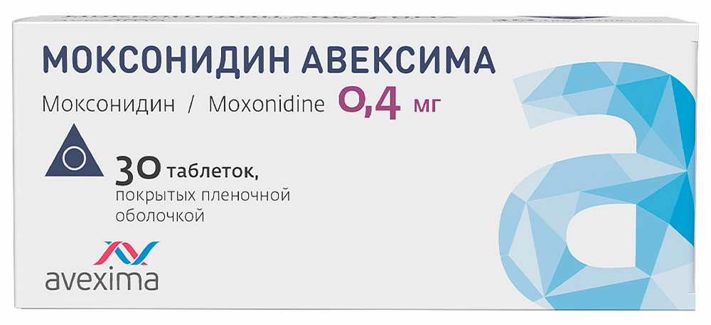 Моксонидин Авексима 0,4мг 30 шт. таблетки покрытые пленочной оболочкой Ирбитский химфармзавод Оао
