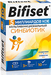 Бифисет Синбиотик капсулы 5млрд.Кое 10 шт.