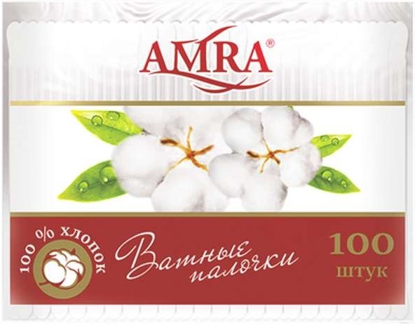 Амра ватные палочки 100 шт. Бумфа групп пакет