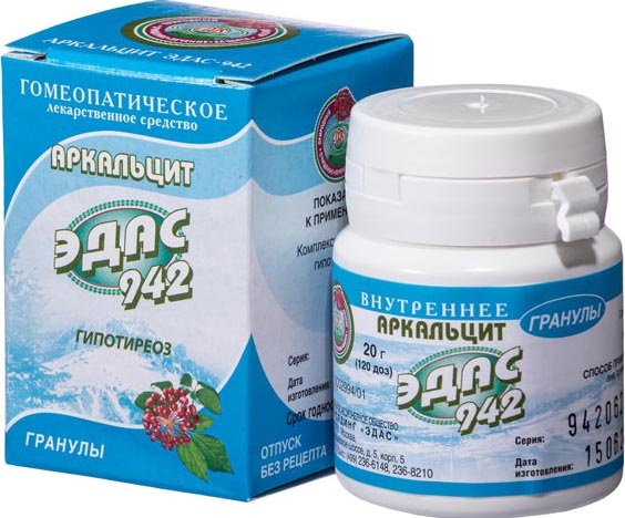 Аркальцит Эдас-942 20г гранулы гомеопатические