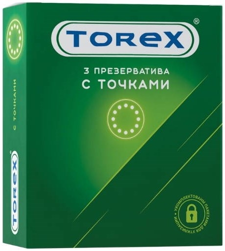Торекс презервативы С точками 3 шт.