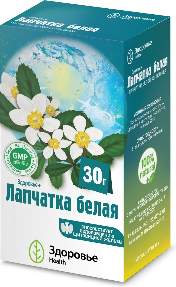 Лапчатка Белая Корневища 30г Бад Здоровье