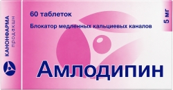 Амлодипин 5мг 60 шт. таблетки