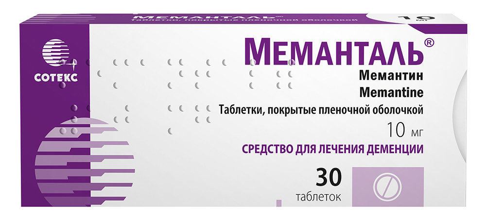 Меманталь 10мг 30 шт. таблетки покрытые пленочной оболочкой Synthon Hispania S.L., фото №1
