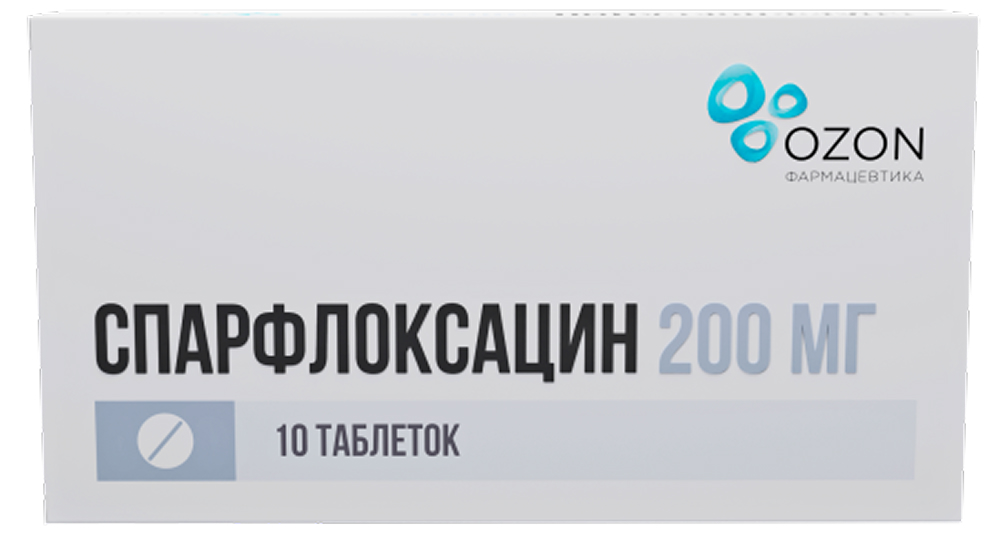 Спарфлоксацин 200мг 10 шт. таблетки покрытые пленочной оболочкой, фото №1