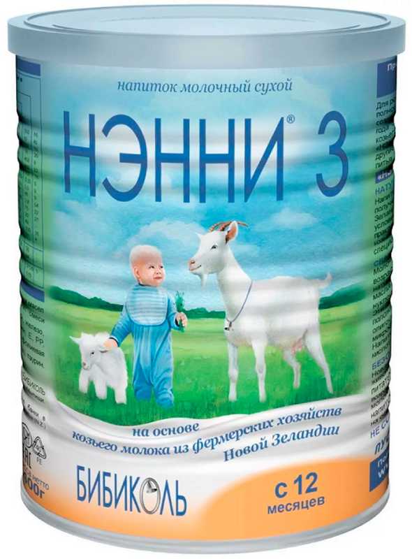 

НЭННИ 3 смесь на основе козьего молока с пребиотиками (12+мес.) 400г