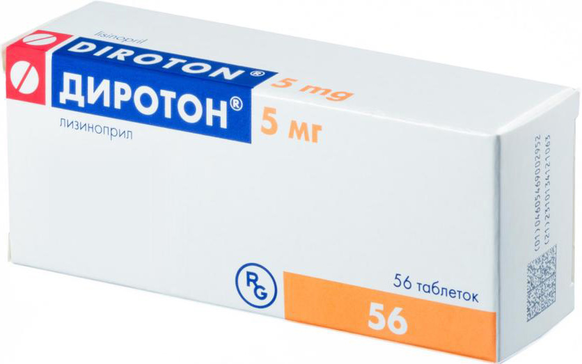 Диротон 5мг 56 шт. таблетки