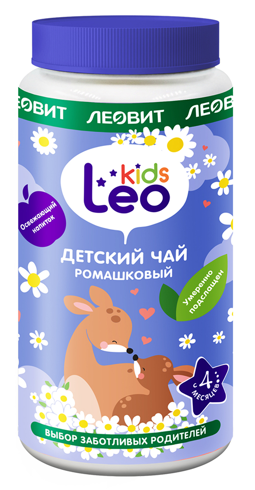Леовит лео кидс чай для детей гранулированный ромашковый 200г