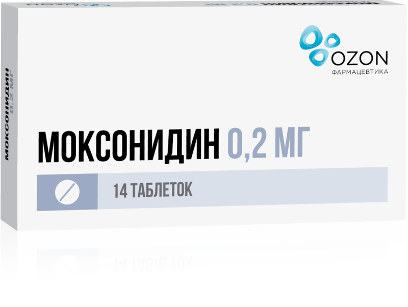 

МОКСОНИДИН таблетки 0.2 мг 14 шт.