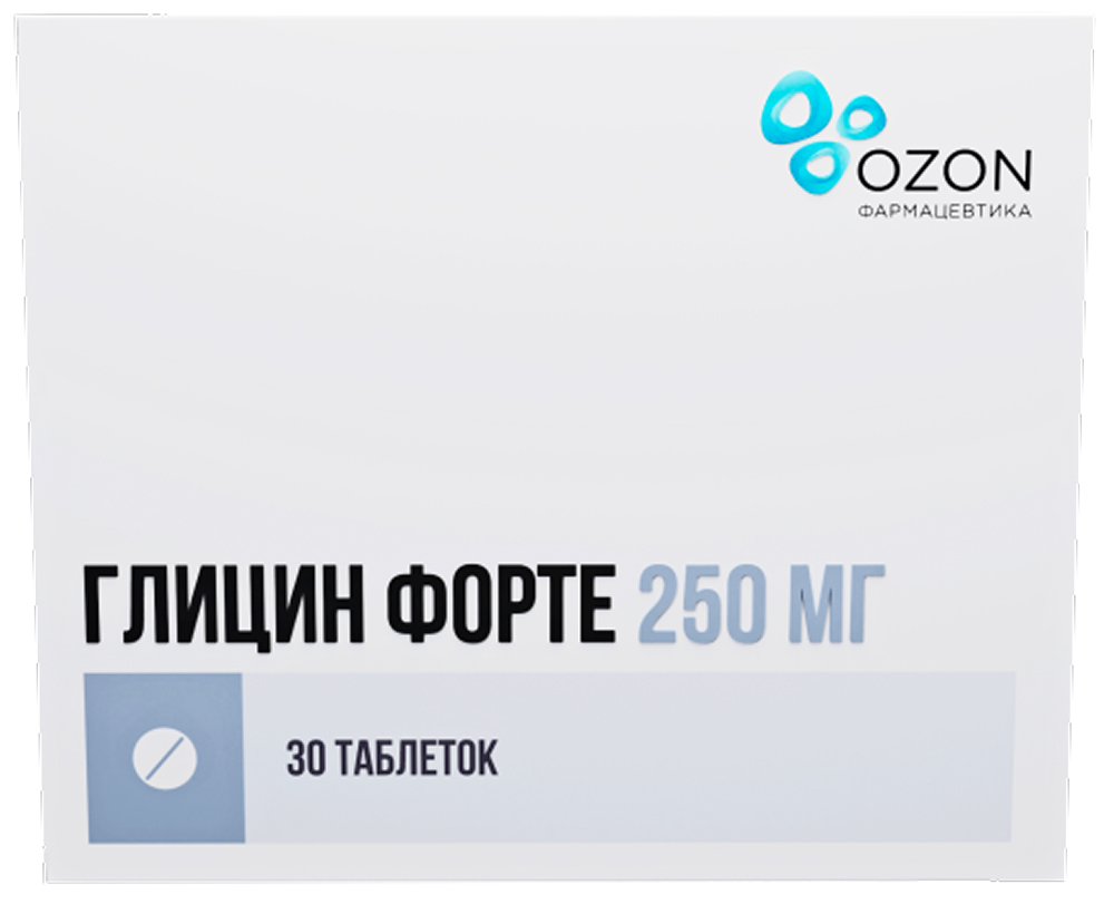 Глицин форте 250мг 30 шт. таблетки защечные и подъязычные, фото №1