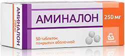 Аминалон 250мг 50 шт. таблетки покрытые пленочной оболочкой Борисовский Змп