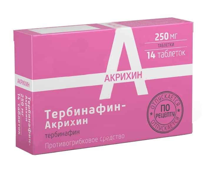 

ТЕРБИНАФИН-АКРИХИН таблетки 250 мг 14 шт.