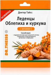Доктор Тайсс леденцы Облепиха/Куркума + витамин С 52г