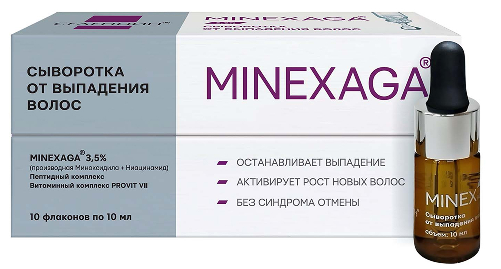 Селенцин Минексага сыворотка от выпадения волос 10мл 10 шт.