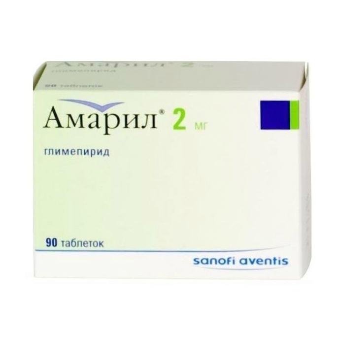 

АМАРИЛ таблетки 2 мг 90 шт.