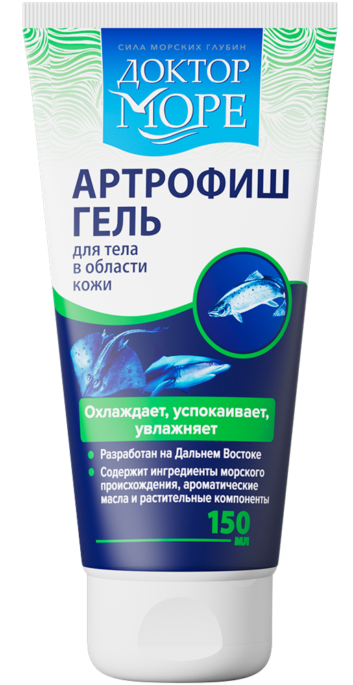 Доктор Море Артрофиш гель для тела в области суставов охлаждающий 150мл Ипок Косметик