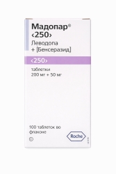 Мадопар 250 200мг+50мг 100 шт. таблетки Roche S.p.A.
