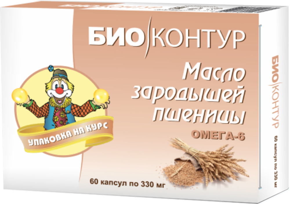 Масло Зародышей Пшеницы Биоконтур капсулы 330мг 60 шт. Биоконтур