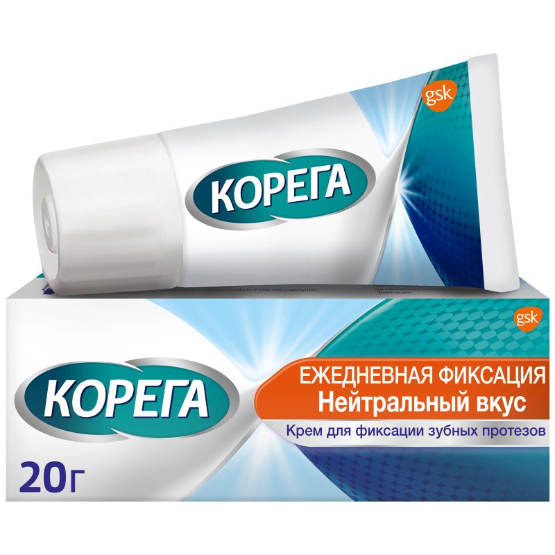 

КОРЕГА крем для протезов Нейтральный вкус 20г Stafford Miller