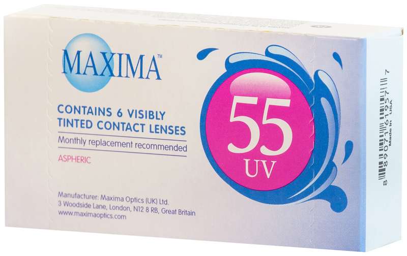 МАКСИМА линзы контактные 55 UV 8,6 (-3,75) 6 шт.