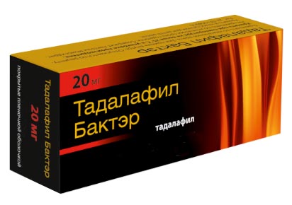 

ТАДАЛАФИЛ БАКТЭР таблетки 20 мг 1 шт.