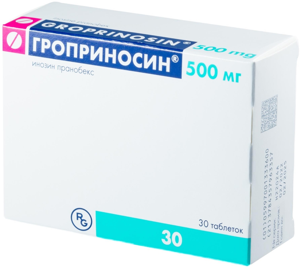 Гроприносин 500мг 30 шт. таблетки