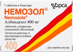 Немозол 400мг 1 шт. таблетки покрытые пленочной оболочкой Лабораториз Лимитед
