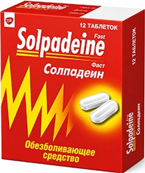 Солпадеин Фаст обезболивающее средство, таблетки, 12 шт.