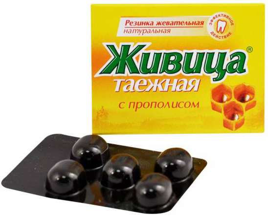 

ЖИВИЦА таежная жевательные резинка (прополис) 5 шт.
