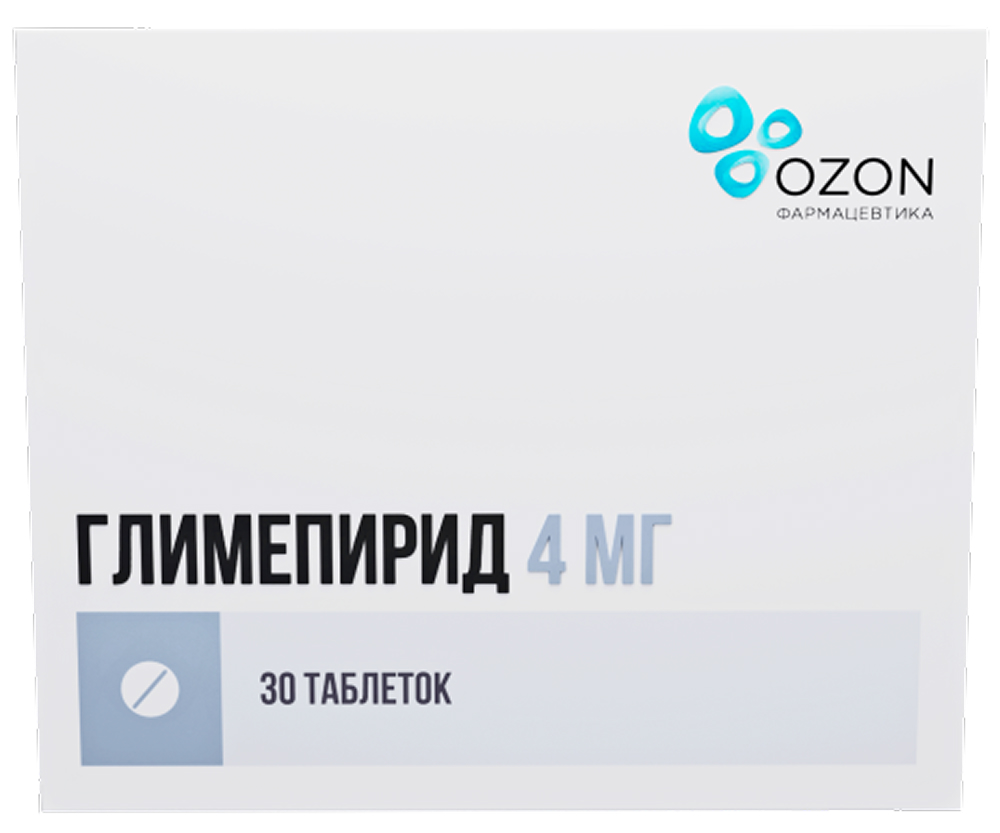 Глимепирид 4мг 30 шт. таблетки
