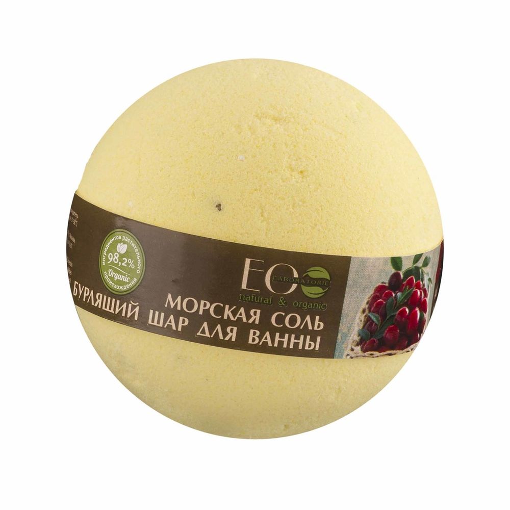 

ЭКОЛАБ шар бурлящий для ванны Черная смородина/Клюква 220г