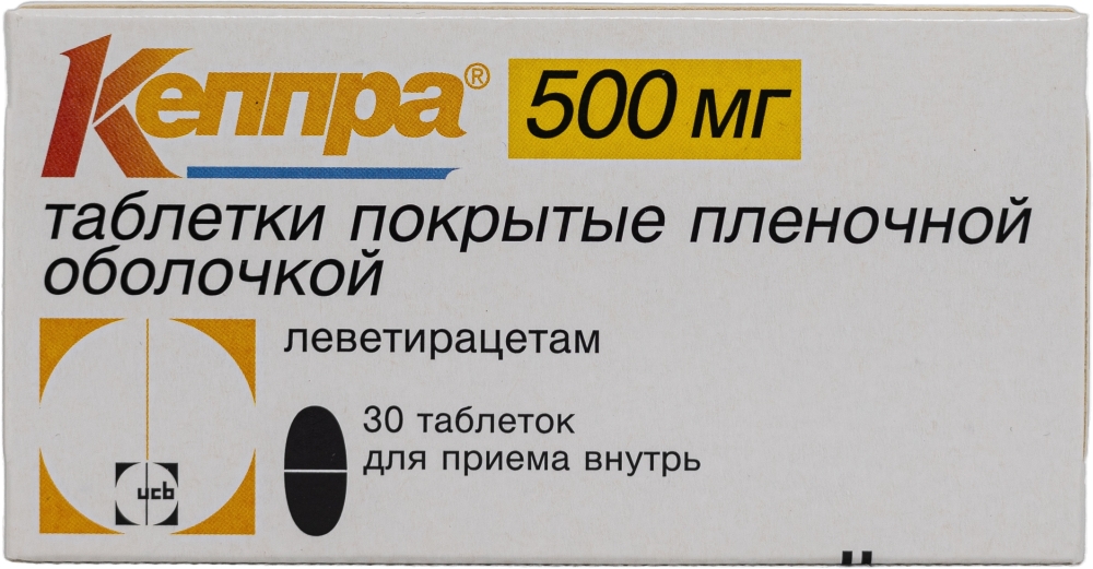 Кеппра 500мг 30 шт. таблетки покрытые пленочной оболочкой